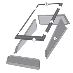 Sección transversal vertical y horizontal con elementos Flat Flat System EFW