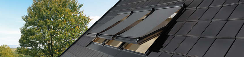 Toldo exterior AMZ Komfort para janelas de telhado | Proteção solar inteligente | FAKRO